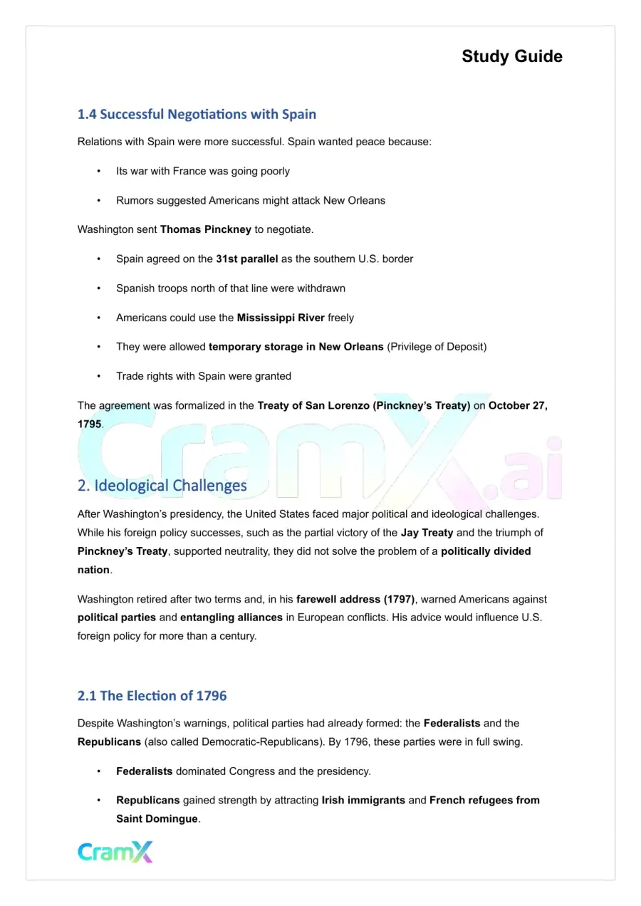 U.S. History I - Challenges for a New Nation, page 3