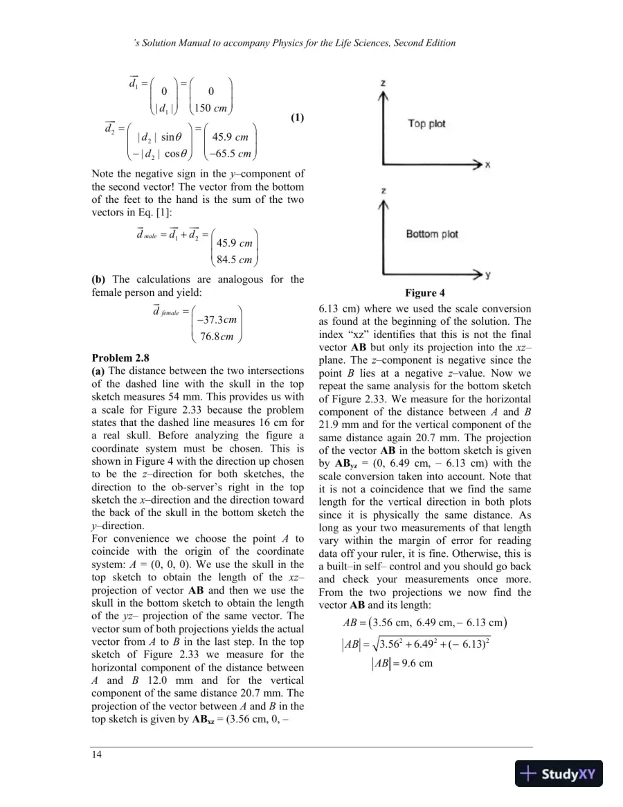 Physics For The Life Sciences , 2nd UK Ed. Edition Solution Manual, page 15