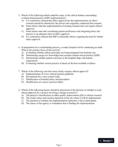 Test Bank For Evidence-Based Practice in Nursing and Healthcare, 4th Edition - Page 13 preview image