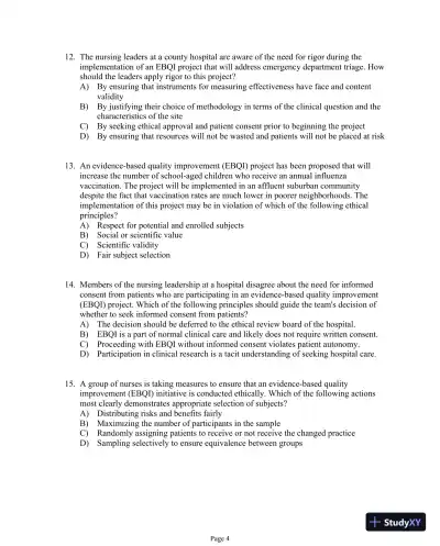 Test Bank For Evidence-Based Practice in Nursing and Healthcare, 4th Edition - Page 15 preview image