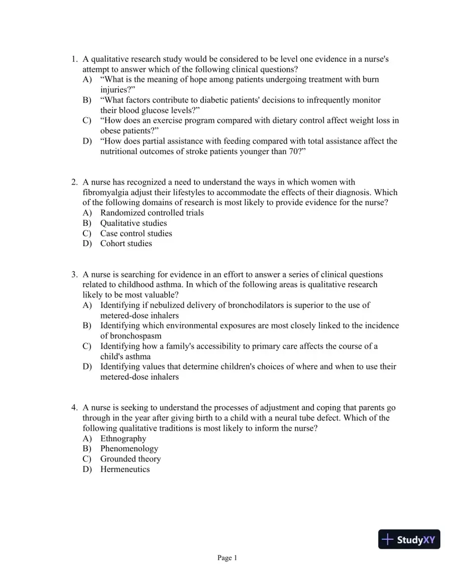Test Bank For Evidence-Based Practice in Nursing and Healthcare, 4th Edition, page 22