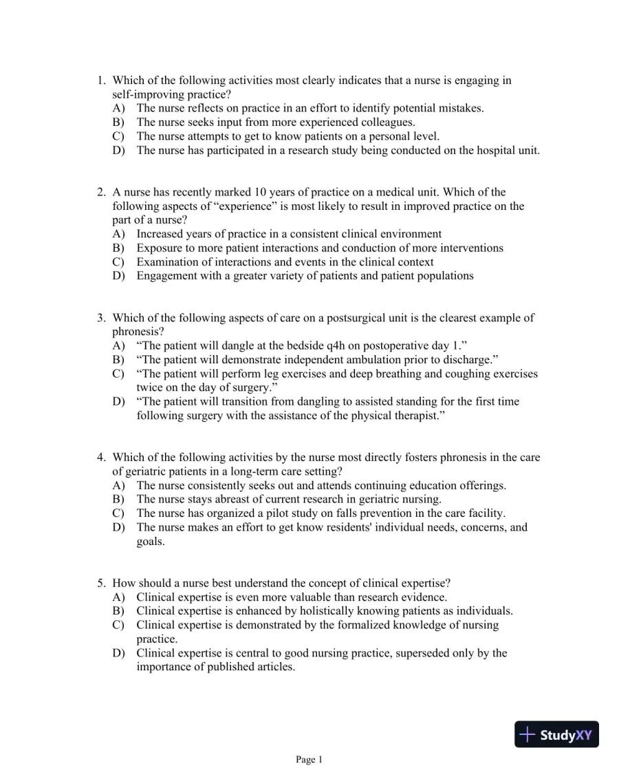 Test Bank For Evidence-Based Practice in Nursing and Healthcare, 4th Edition, page 27