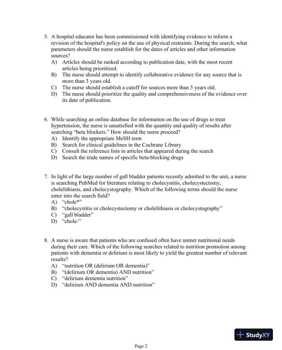 Test Bank For Evidence-Based Practice in Nursing and Healthcare, 4th Edition, page 3