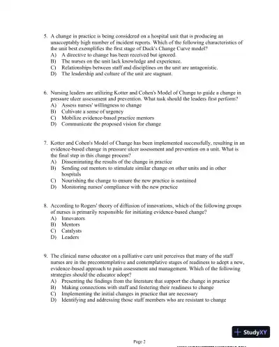 Test Bank For Evidence-Based Practice in Nursing and Healthcare, 4th Edition - Page 8 preview image