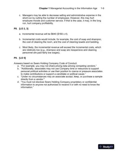 Solution Manual For Managerial Accounting, 7th Edition - Page 10 preview image