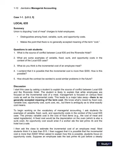 Solution Manual For Managerial Accounting, 7th Edition - Page 11 preview image