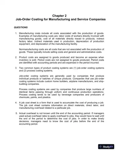 Solution Manual For Managerial Accounting, 7th Edition - Page 14 preview image