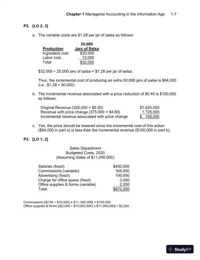 Solution Manual For Managerial Accounting, 7th Edition - Page 8 preview image