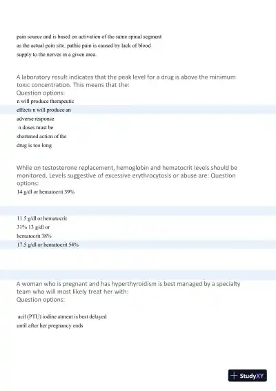 2024-2025 MN553 Advanced Pharmacology Final Exam with Answers (94 Solved Questions) - Page 8 preview image
