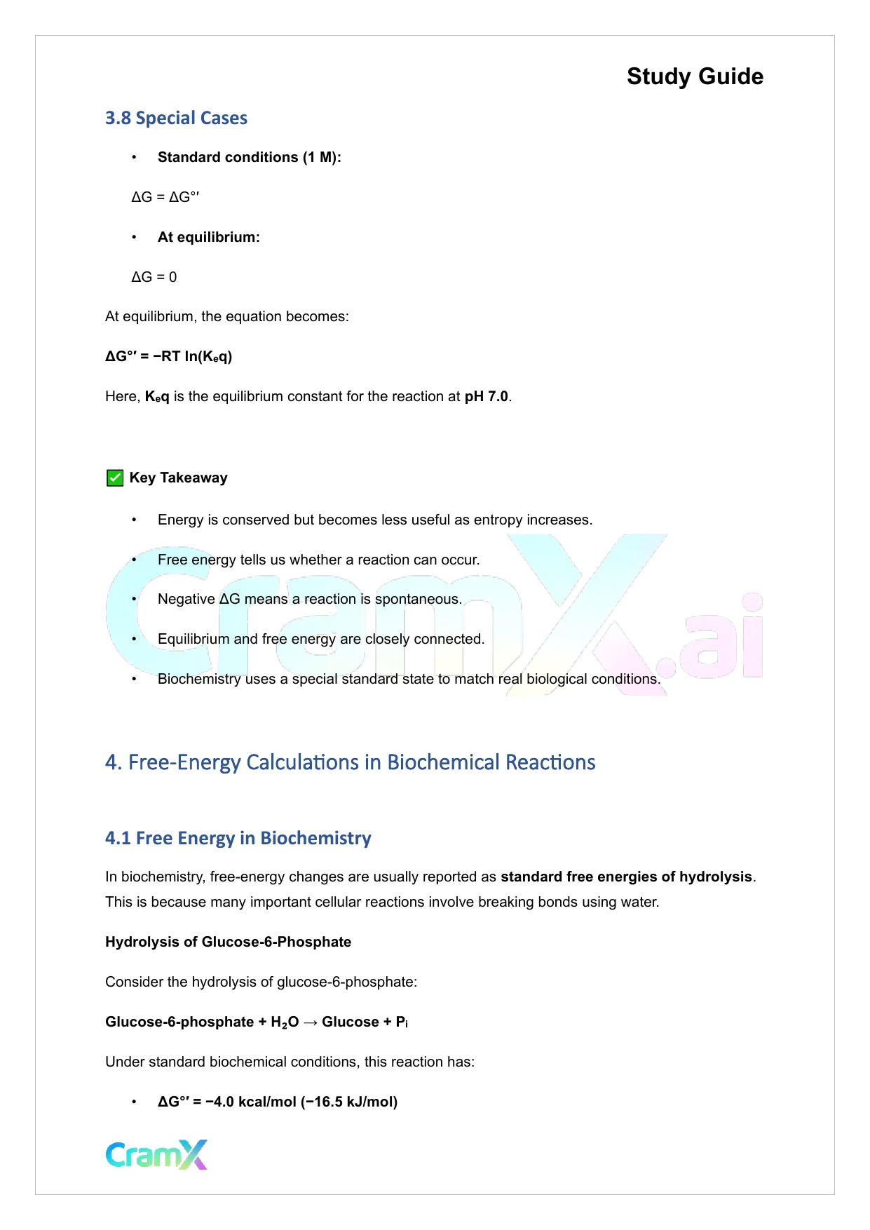 Biochemistry I - Introduction to Biological Energy Flow - Page 6 preview image