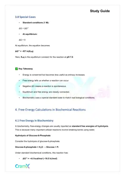 Biochemistry I - Introduction to Biological Energy Flow - Page 6 preview image