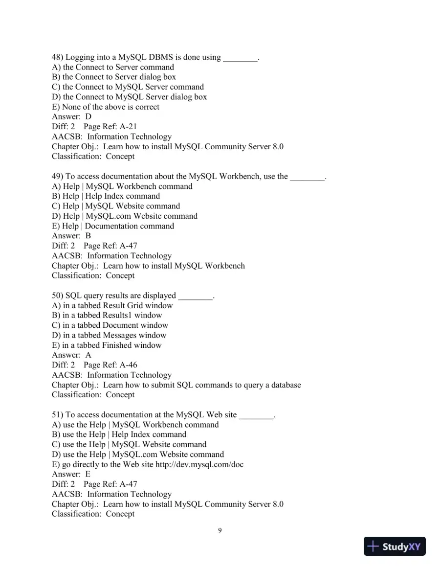 Test Bank for Database Concepts, 9th Edition, page 10