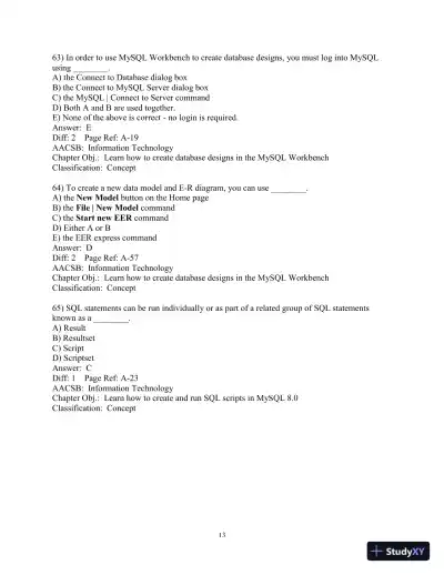 Test Bank for Database Concepts, 9th Edition - Page 14 preview image