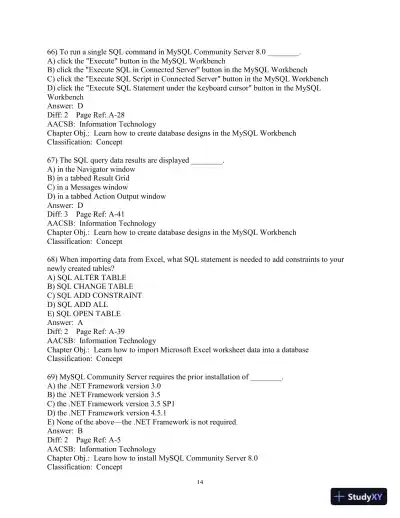 Test Bank for Database Concepts, 9th Edition - Page 15 preview image