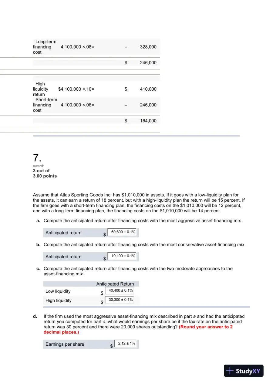 Liberty University BUSI 320 connect homework 3 correct answers 100% guaranteed with explanations, page 10