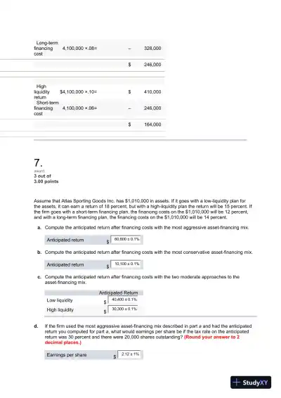 Liberty University BUSI 320 connect homework 3 correct answers 100% guaranteed with explanations - Page 10 preview image