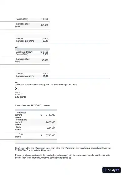 Liberty University BUSI 320 connect homework 3 correct answers 100% guaranteed with explanations - Page 12 preview image