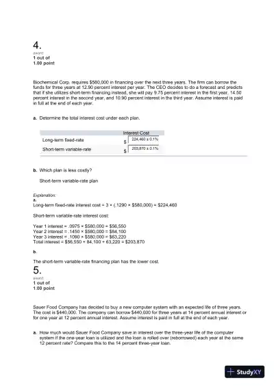 Liberty University BUSI 320 connect homework 3 correct answers 100% guaranteed with explanations - Page 7 preview image