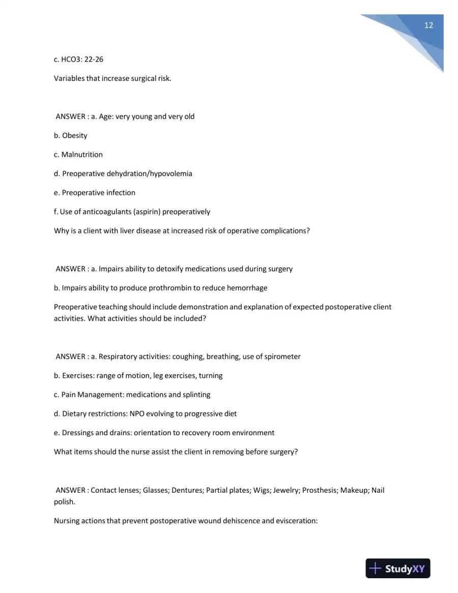 2023 HESI Fundamentals of Nursing Practice Exam With Answers (319 Solved Questions), page 13