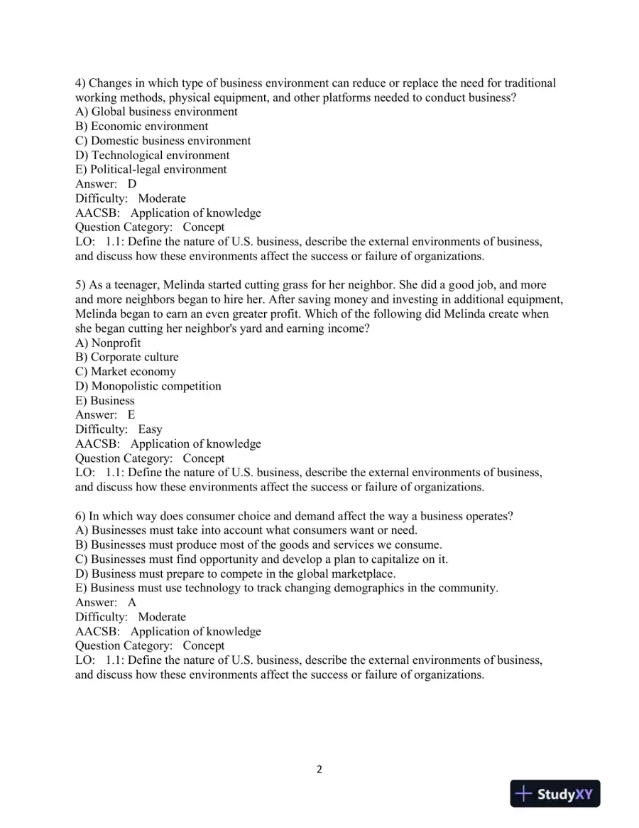 Test Bank for Business Essentials, 13th Edition, page 3