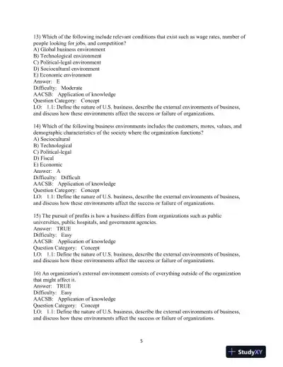 Test Bank for Business Essentials, 13th Edition - Page 6 preview image