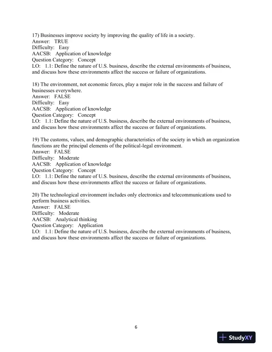 Test Bank for Business Essentials, 13th Edition, page 7