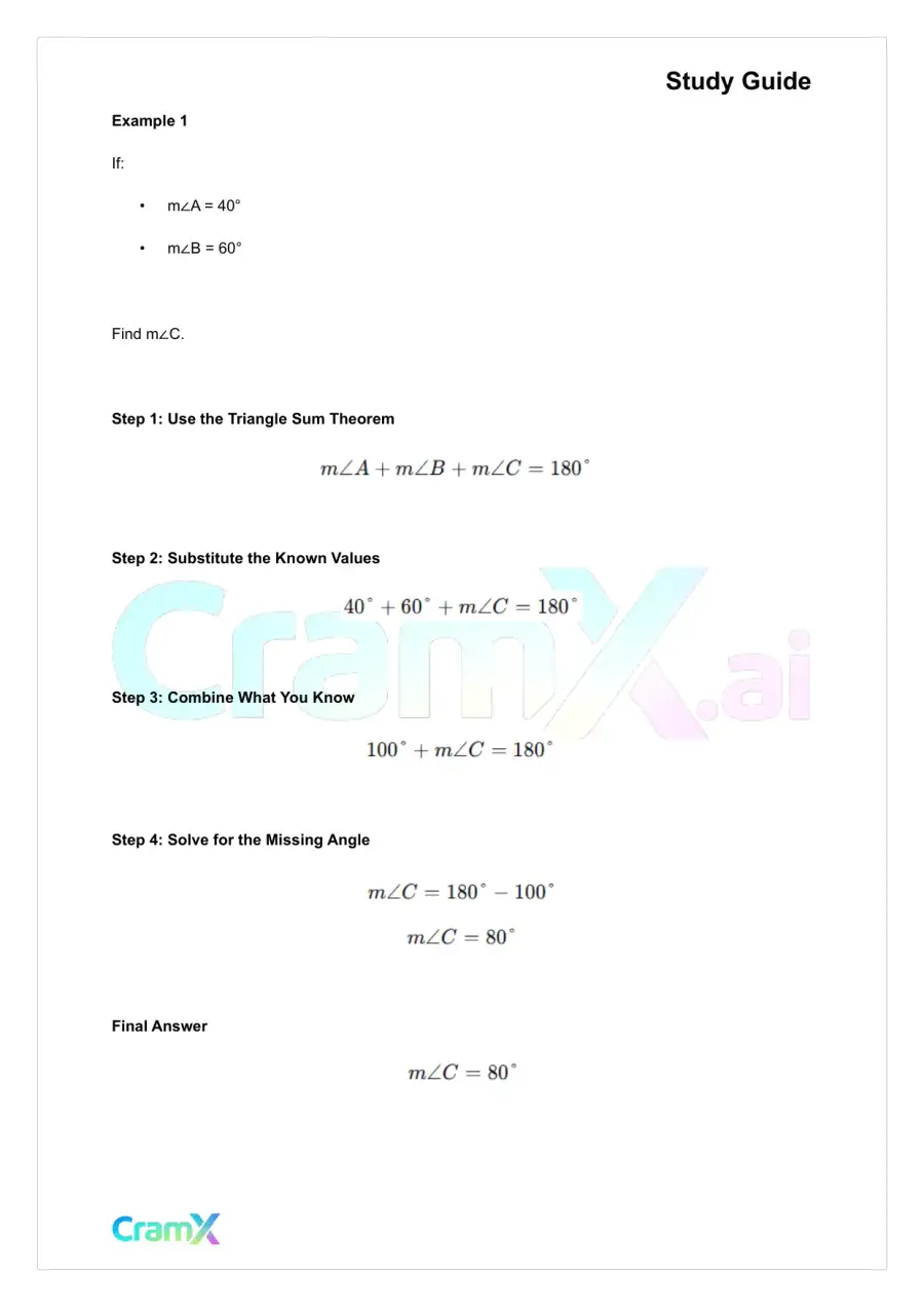 Geometry - Triangles, page 2