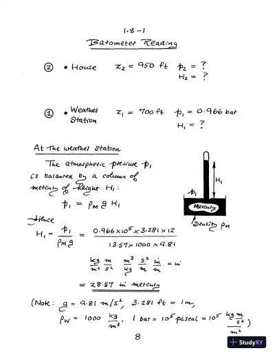Solution Manual For Fluid Mechanics For Chemical Engineers With Microfluidics And Cfd, 2nd Edition - Page 10 preview image