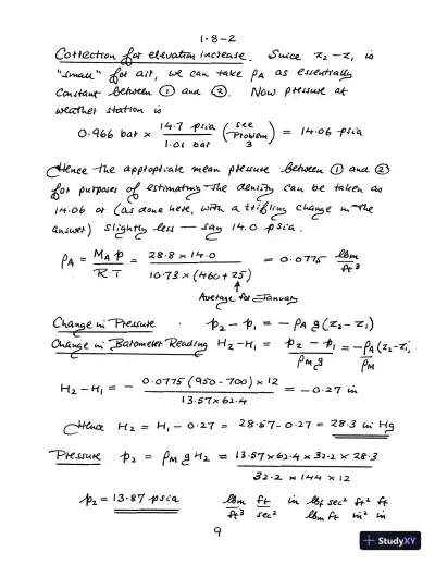 Solution Manual For Fluid Mechanics For Chemical Engineers With Microfluidics And Cfd, 2nd Edition - Page 11 preview image