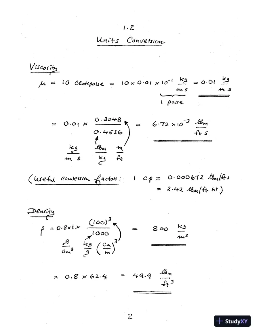 Solution Manual For Fluid Mechanics For Chemical Engineers With Microfluidics And Cfd, 2nd Edition, page 4