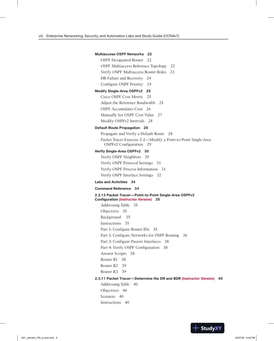 Solution Manual for Enterprise Networking, Security, and Automation Labs and Study Guide (CCNAv7), page 5