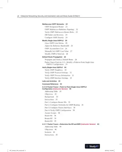 Solution Manual for Enterprise Networking, Security, and Automation Labs and Study Guide (CCNAv7) - Page 5 preview image
