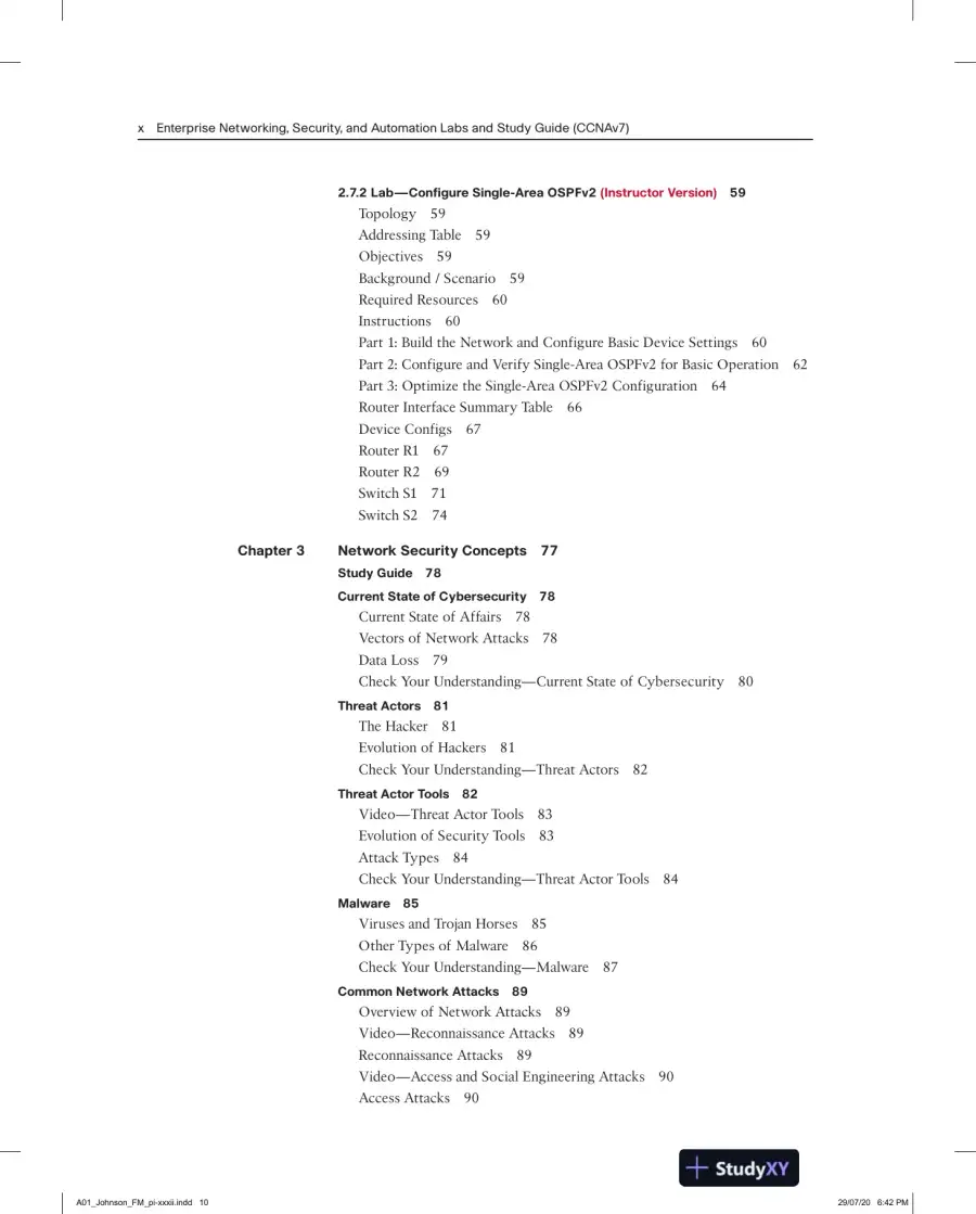 Solution Manual for Enterprise Networking, Security, and Automation Labs and Study Guide (CCNAv7), page 7