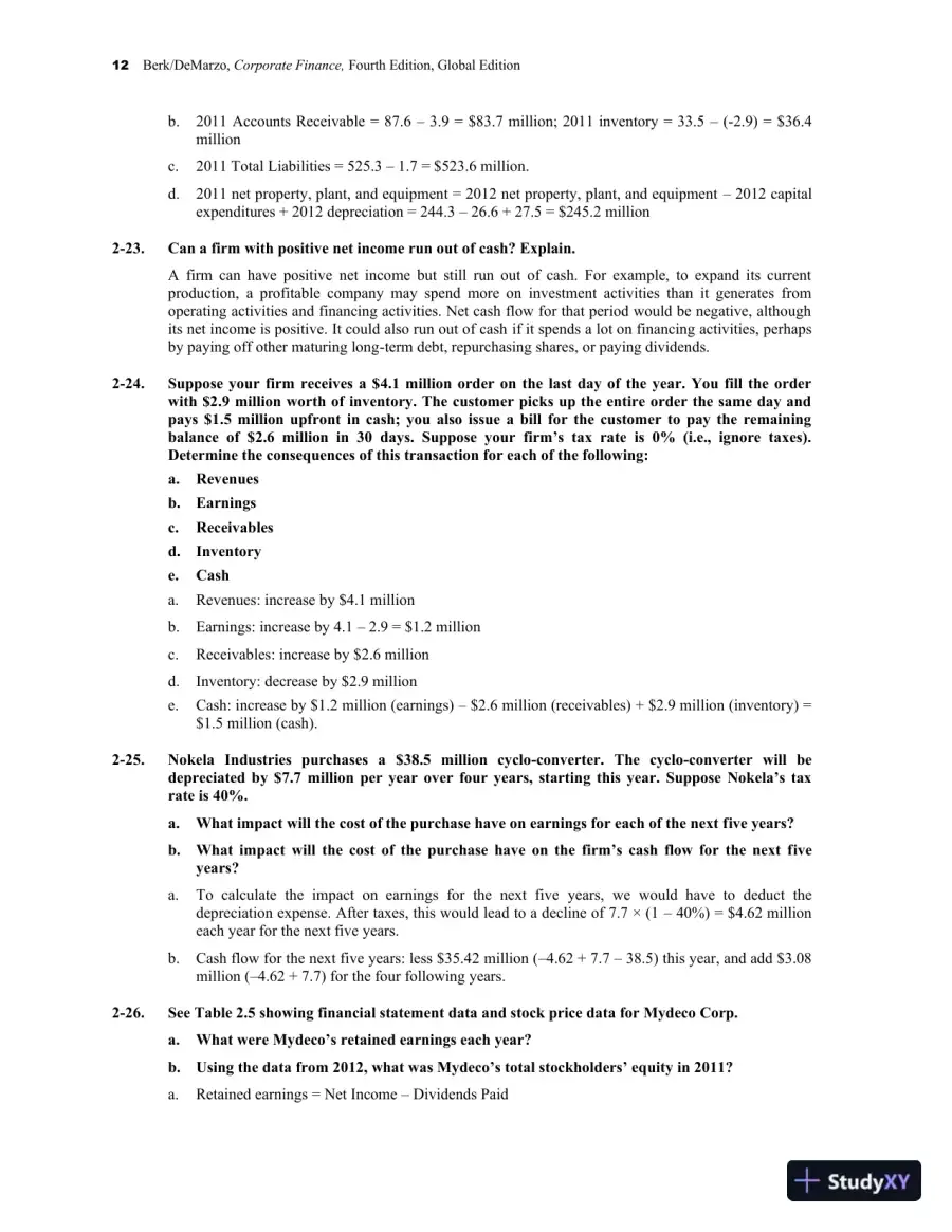 Corporate Finance, Global Second Edition Solution Manual, page 15