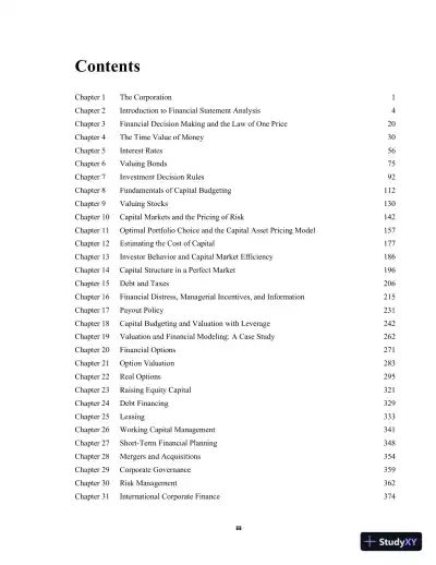 Corporate Finance, Global Second Edition Solution Manual - Page 3 preview image