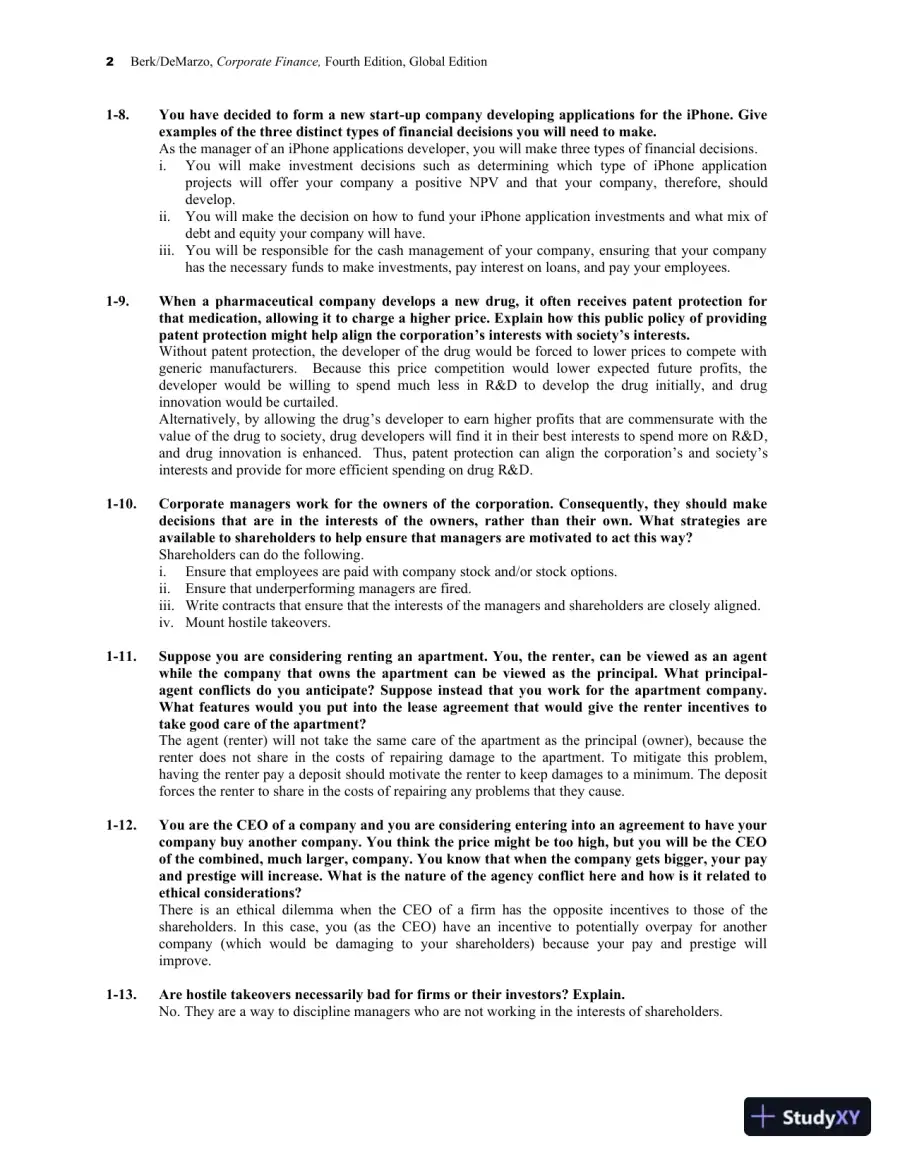 Corporate Finance, Global Second Edition Solution Manual, page 5