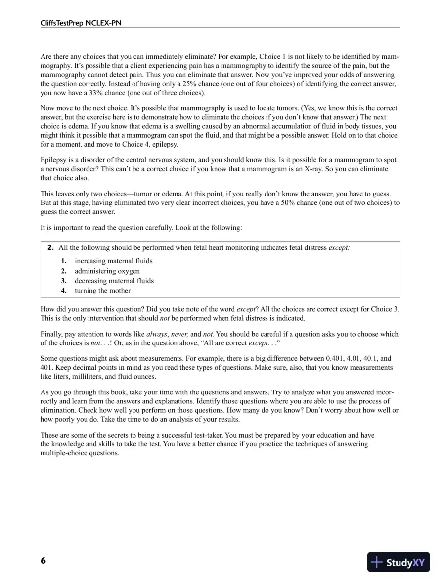 CliffsTestPrep NCLEX-RN (2011), page 13
