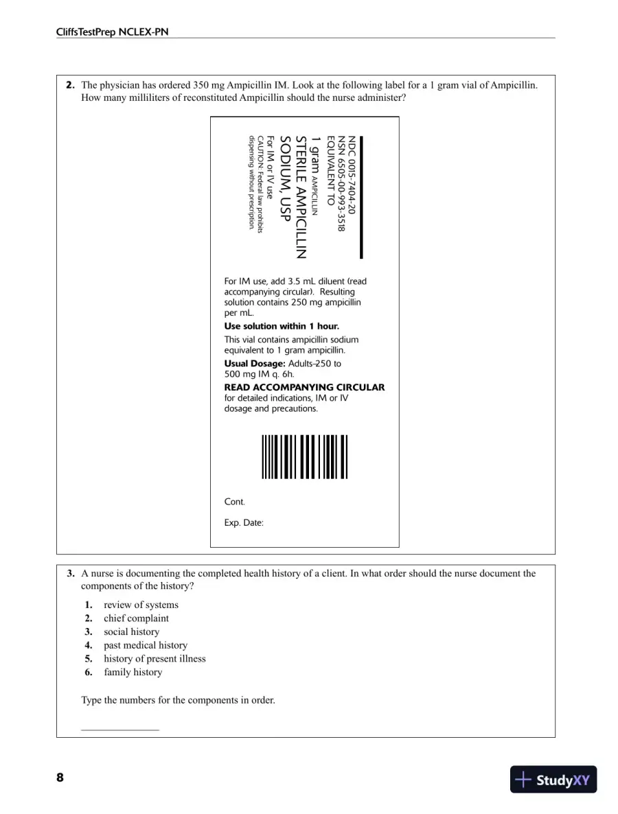 CliffsTestPrep NCLEX-RN (2011), page 15