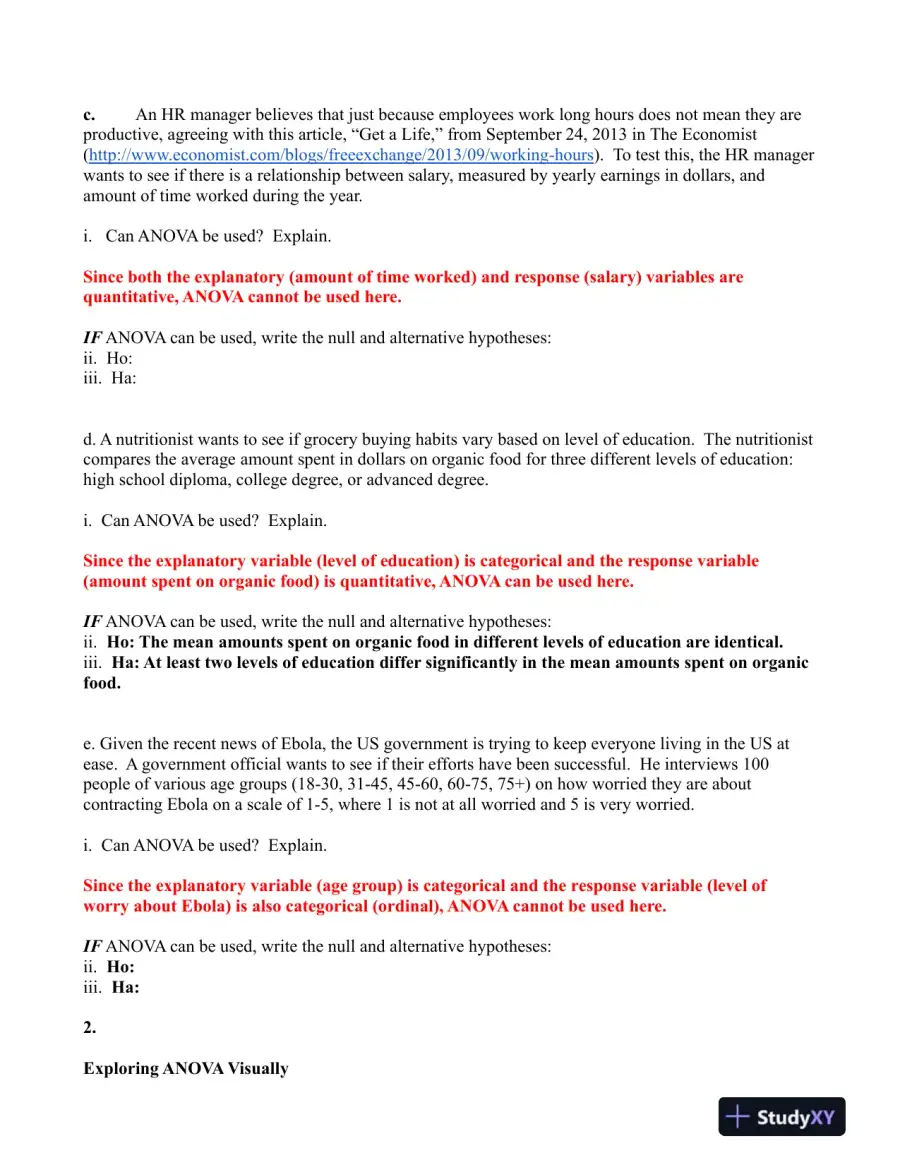 Lab Activity 9 One-Way Analysis of Variance (ANOVA), page 3