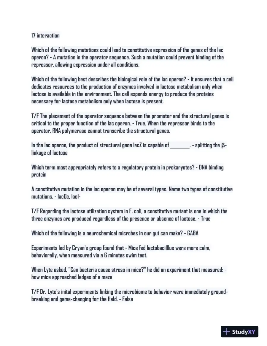 2024 BIOS252 Biology Comprehension Exam With Answers (226 Solved Questions), page 3