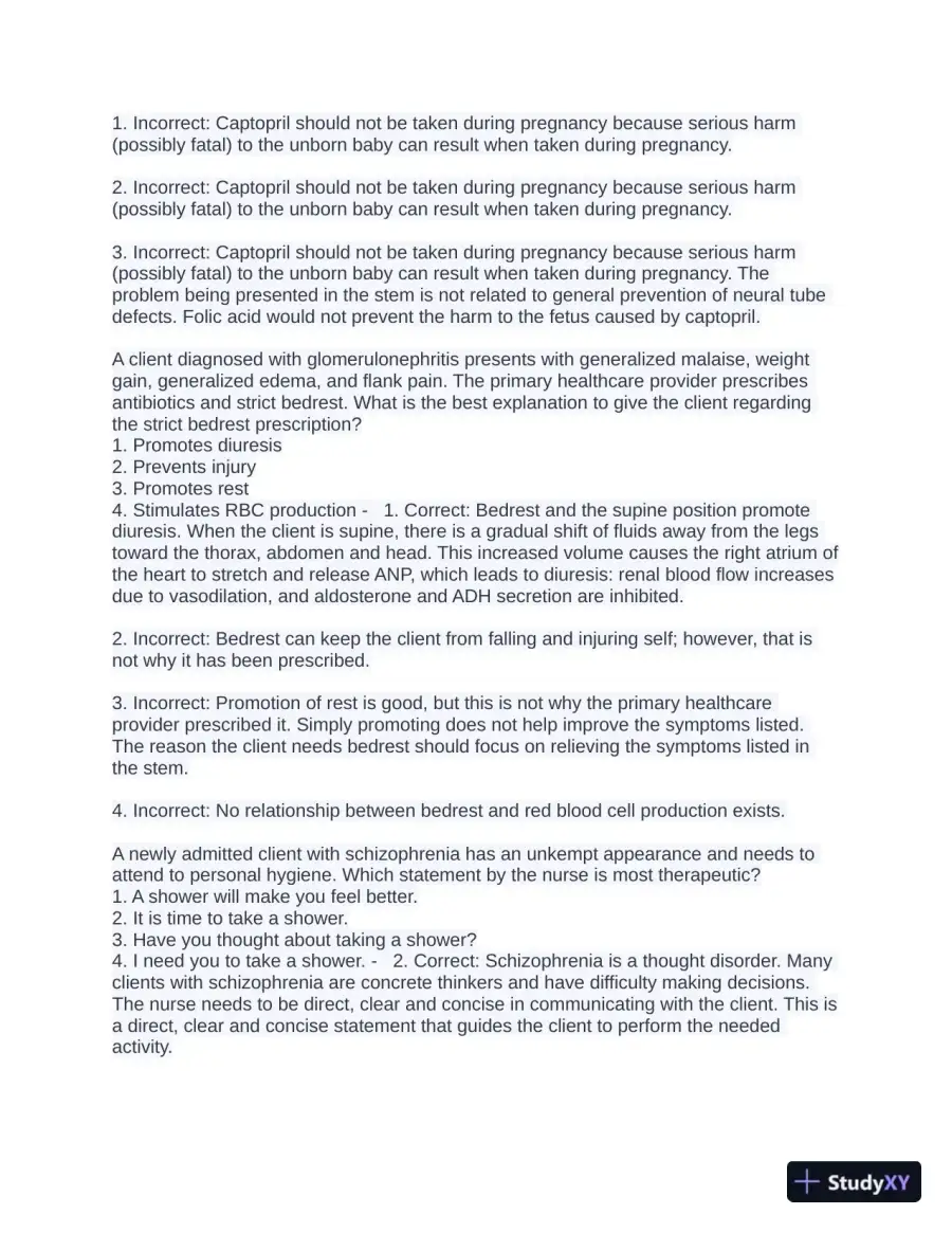 NCLEX Health Care Assessment Practice Exam With Answers (1200 Solved Questions), page 11