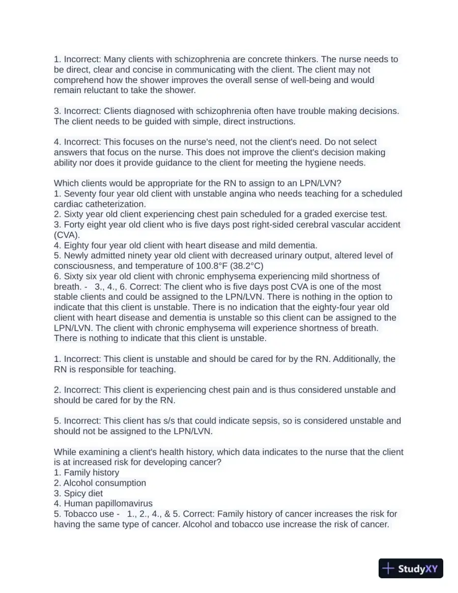 NCLEX Health Care Assessment Practice Exam With Answers (1200 Solved Questions), page 12
