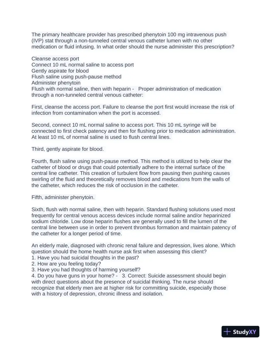 NCLEX Health Care Assessment Practice Exam With Answers (1200 Solved Questions), page 16