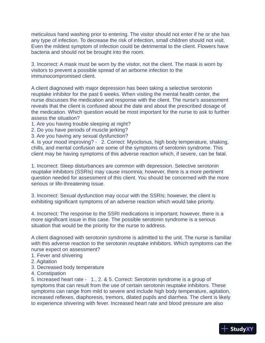 NCLEX Health Care Assessment Practice Exam With Answers (1200 Solved Questions), page 4