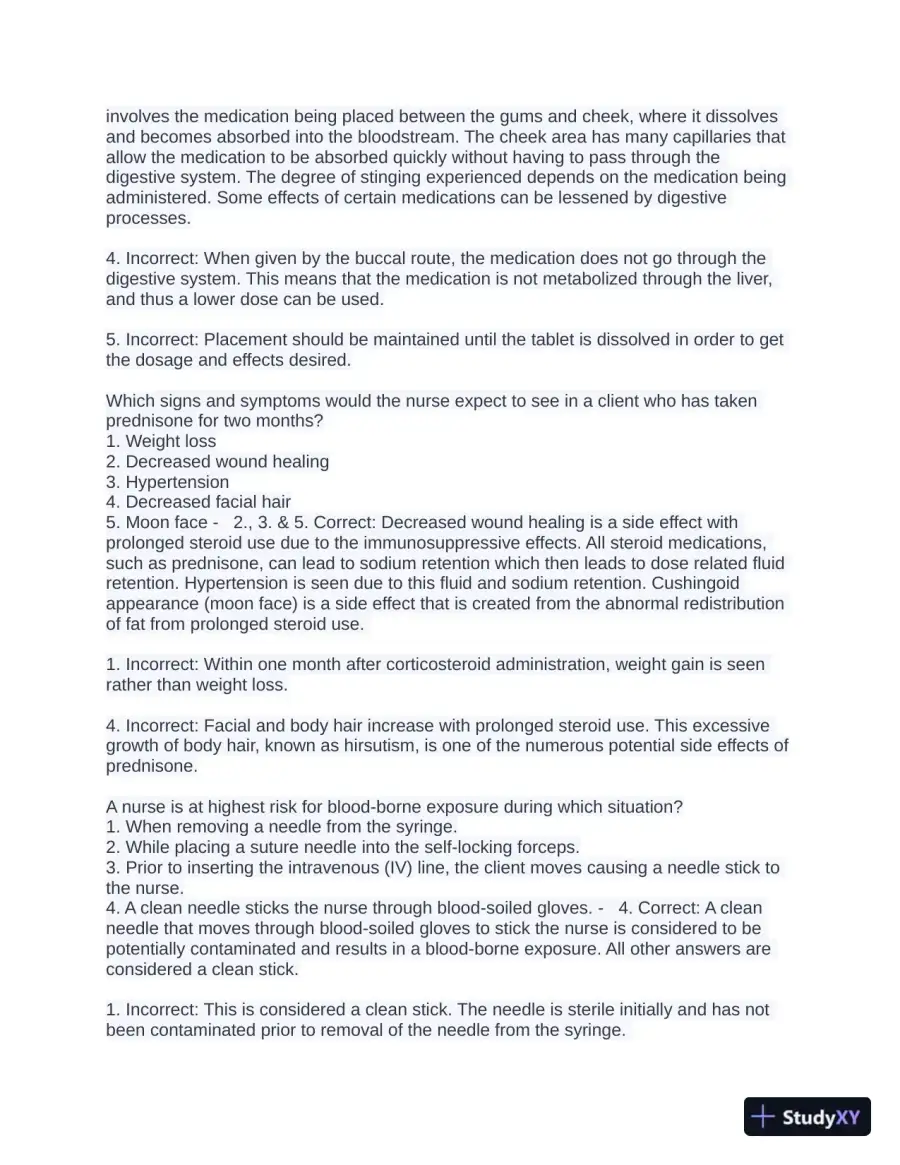 NCLEX Health Care Assessment Practice Exam With Answers (1200 Solved Questions), page 7