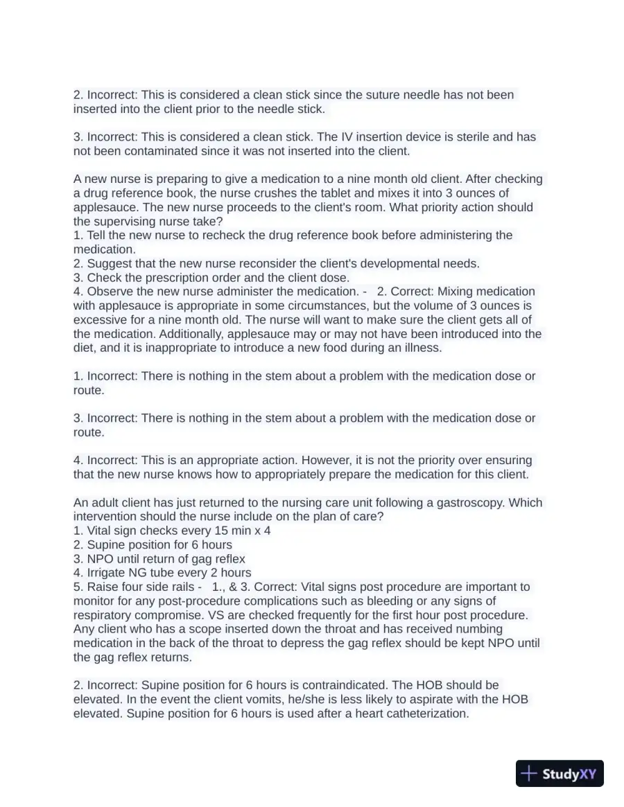 NCLEX Health Care Assessment Practice Exam With Answers (1200 Solved Questions), page 8