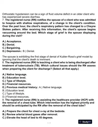 HESI Health Assessment Practice Exam With Answers (50 Solved Questions) - Page 4 preview image