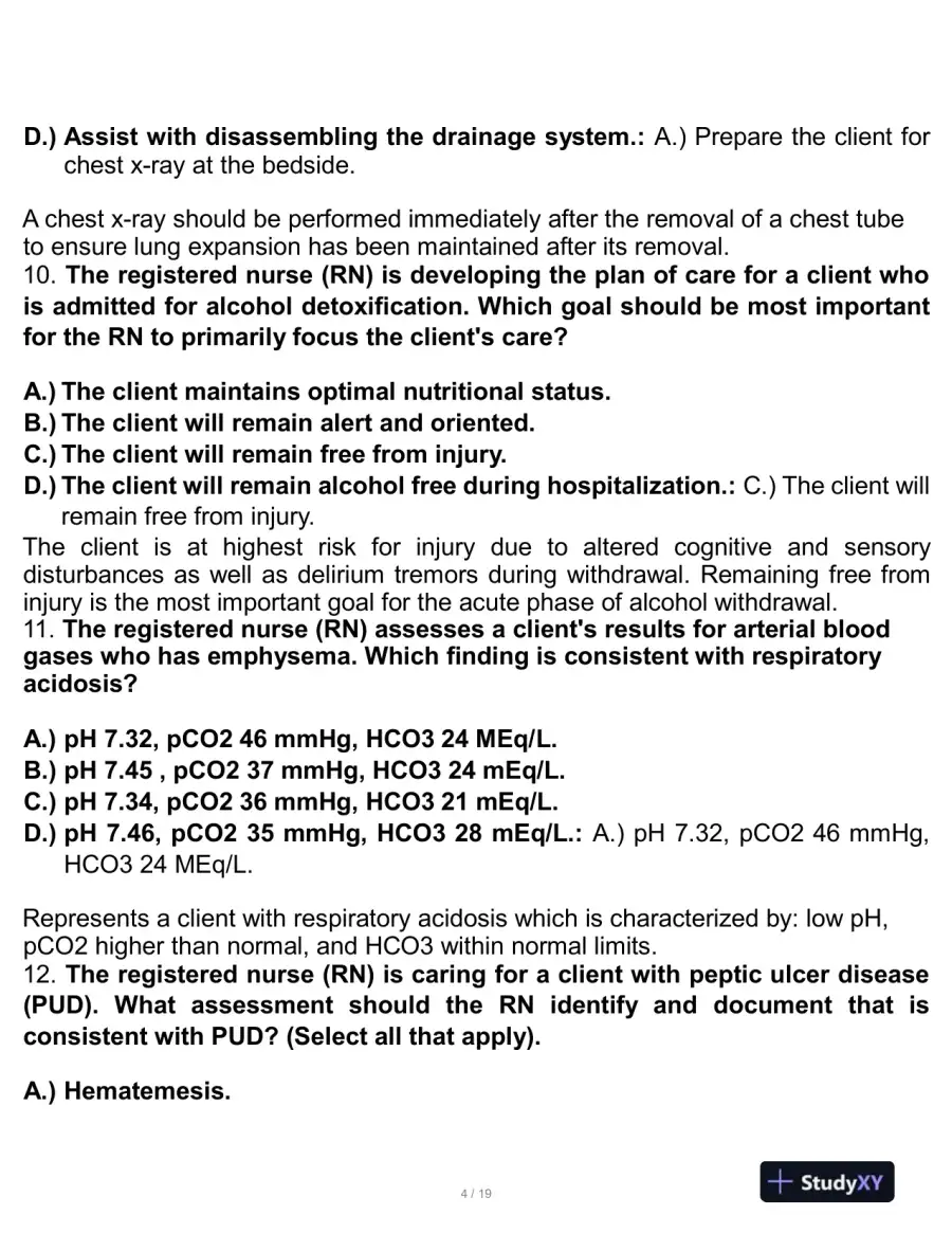 HESI Health Assessment Practice Exam With Answers (50 Solved Questions), page 5