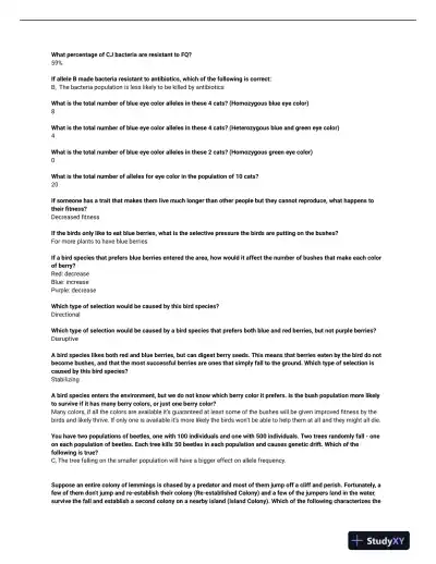 Microbiology Practice Exam With Answers (32 Solved Questions) - Page 1 preview image