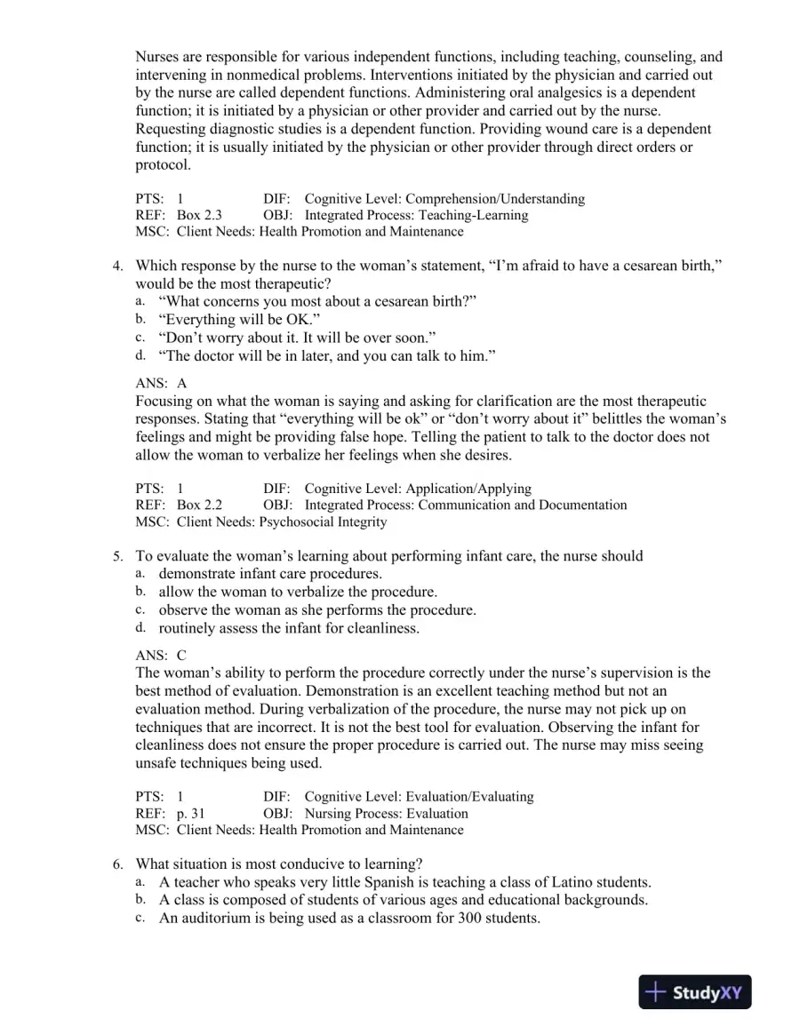 Maternal-Child Nursing 5th Edition Test Bank, page 13
